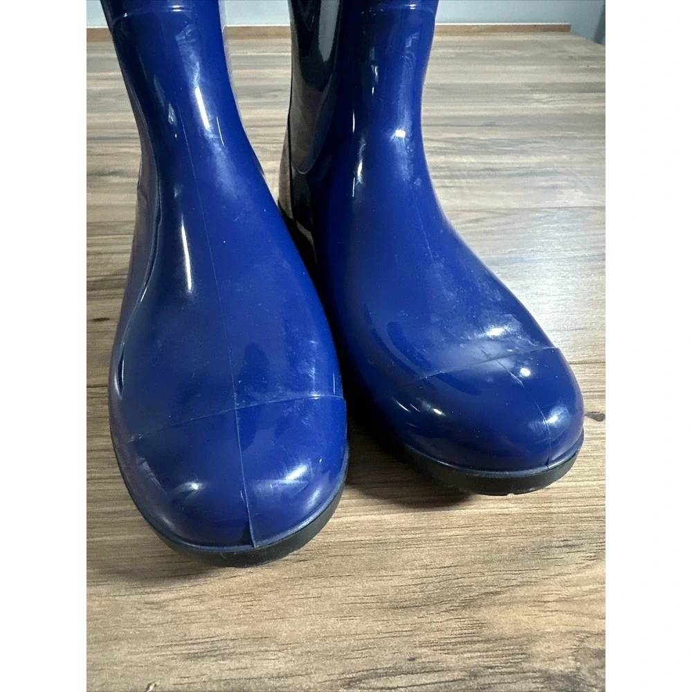 UGG Women's‎ Glossy Rubber Shaye Blue Waterproof Rain Boots PLEASE READ